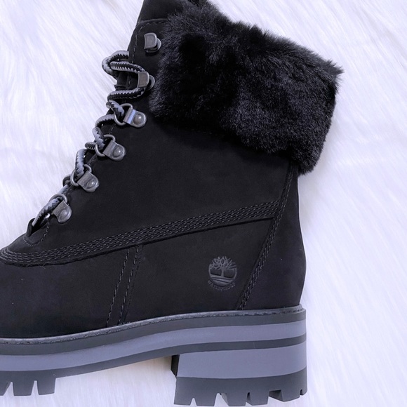 Timberland Women’s Courmayeur Valley 6 Inch Waterproof Faux-Fur Boots - Picture 8 of 9